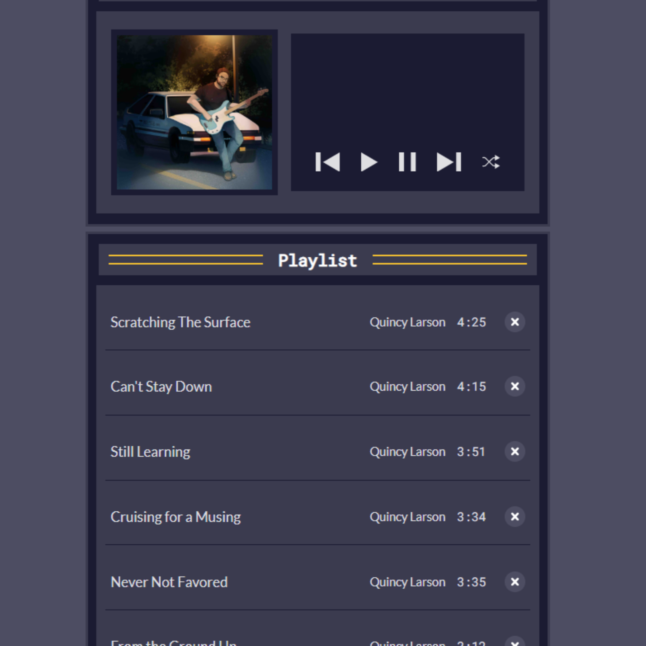 Music Player Screenshot